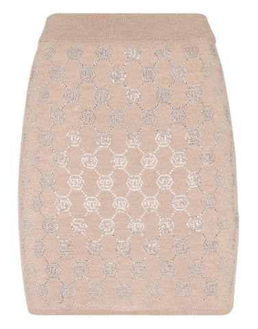 Knit Short Skirt Monogram
