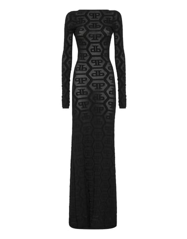 Long Dress Knitted Monogram