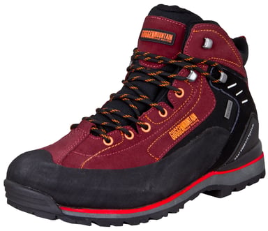 Men's and Women's Trekking and Hiking Boots Suede Red