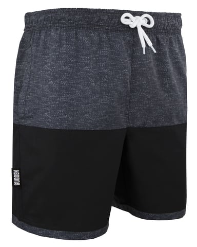 Men's Swimming Trunks with Pattern Grey Black