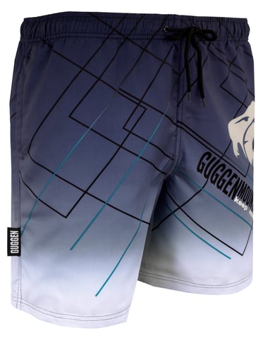 Men's Checkered Swim Trunks Black White