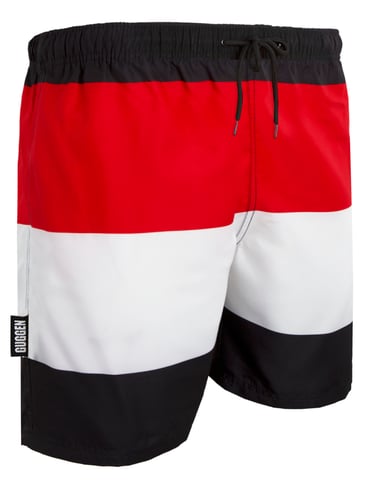 Men's swim shorts with pattern stripes