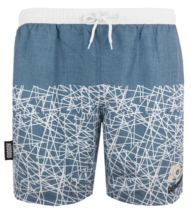 Men's Checkered Swim Trunks Gray White
