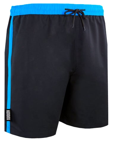 Men's swim shorts with pattern stripes blue
