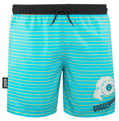 Men's Swim Shorts with Pattern Stripes Yellow