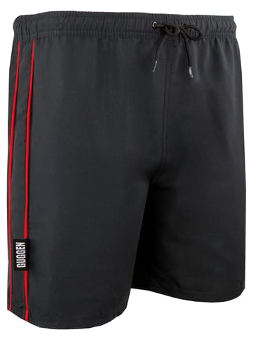 Men's Swim Trunks Change Pattern when wet, Checked Black