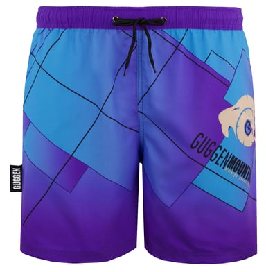 Men's Checkered Swim Trunks Purple