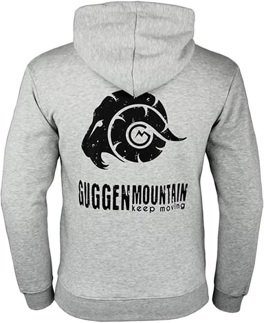 Men's Hiking Hoodie H06 with Zip with Logo Light Grey
