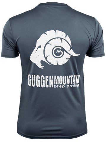 Men's Fitness Functional T-Shirt with Logo Sport Outdoor Gray
