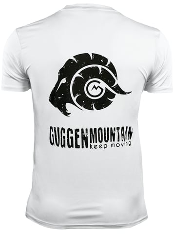 Men's Fitness Functional T-Shirt with Logo Sport Outdoor White
