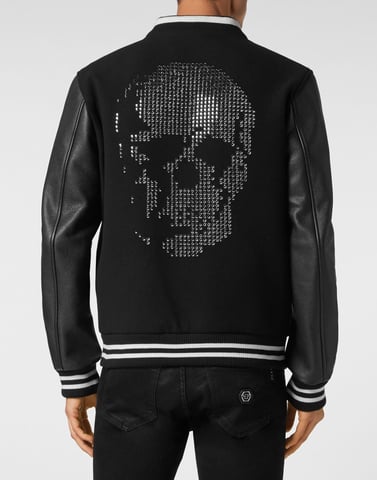 Leather Bomber Skull