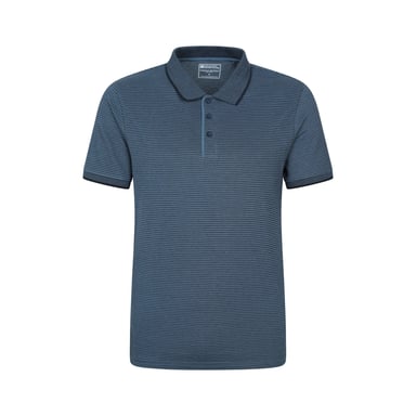 Mountain Warehouse Mens Dawnay Textured Pique Polo Shirt (Dark Blue)