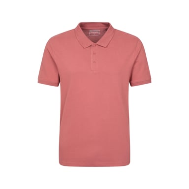 Mountain Warehouse Mens Dawnay Textured Pique Polo Shirt (Rust)