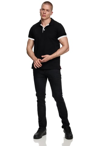 Contrast Polo Pique Shirt Regular Fit