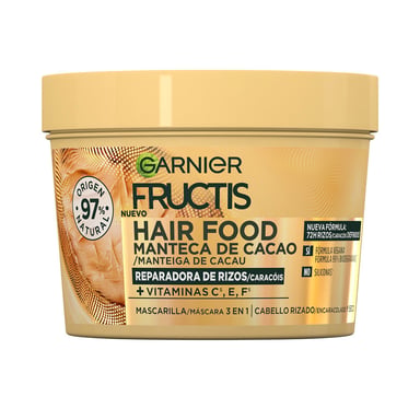 Fructis Haarfood Cacaoboter Masker Voedzaam Krullen 390 ml