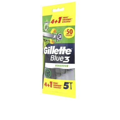 Gillette Blue 3 Sensitive Engångsrakblad, 5 St