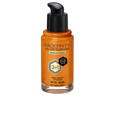 Facefinity All Day Flawless 3 i 1 Foundation #w91-värmande Amber 30 ml