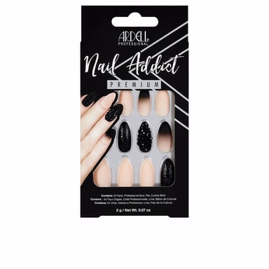 Nail Addict Zwarte Stud & Roze Ombre