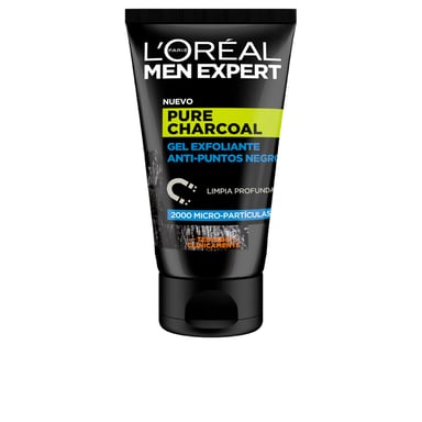 Men Expert Pure Charcoal Gel Exfoliant P. zwart 100 ml