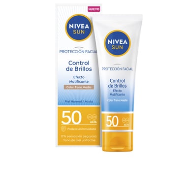 Zonbescherming Glans Middelmatige Matterende Gezichtscreme Spf50 40 ml
