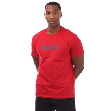 Heren Boss Regular-Fit T-shirt in Rood