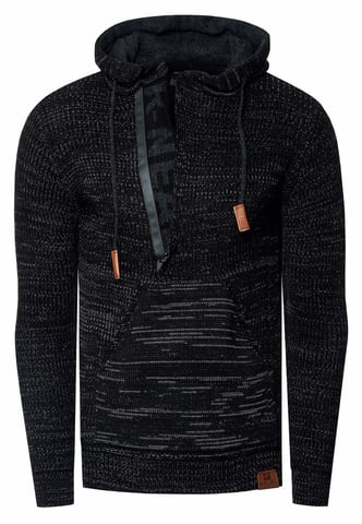 1/2 Zip Chunky Knit Slim Fit Hoodie