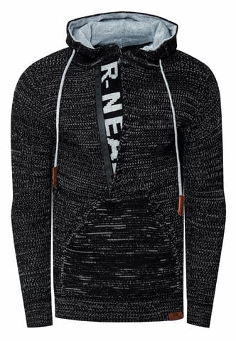 1/2 Zip Chunky Knit Slim Fit Hoodie