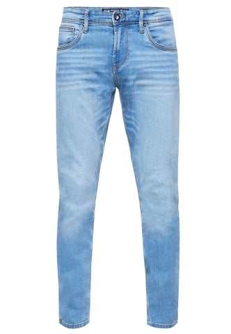 Light Blue Used Jeans Pants "MELVIN" Slim Fit Cotton-Stretch