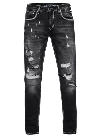 Jeans Pants "MINO" Slim Fit Stretch Destroyed Pants