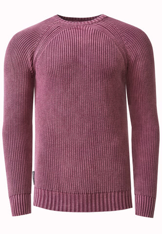 Washed knit sweater in vintage look