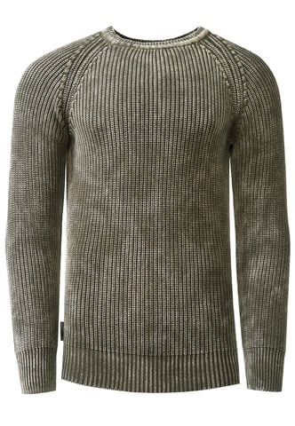 Washed knit sweater in vintage look