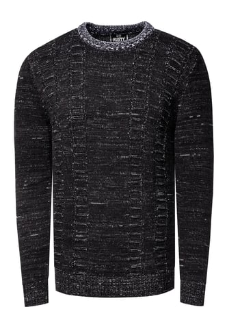 Coarse knit with contrasting colours Round neck sweater
