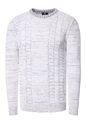 Coarse knit with contrasting colours Round neck sweater