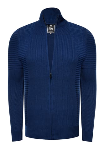 Biker Style Slim Fit Knit Jacket