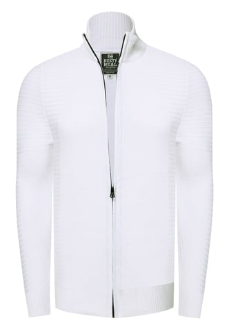 Biker Style Slim Fit Knit Jacket
