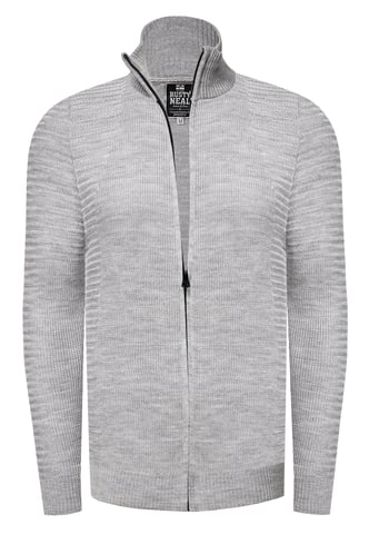 Biker Style Slim Fit Knit Jacket