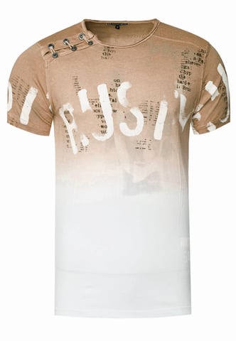 T-shirt Wash with gradient and side button strip
