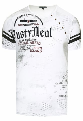 T-shirt with side button and logo print