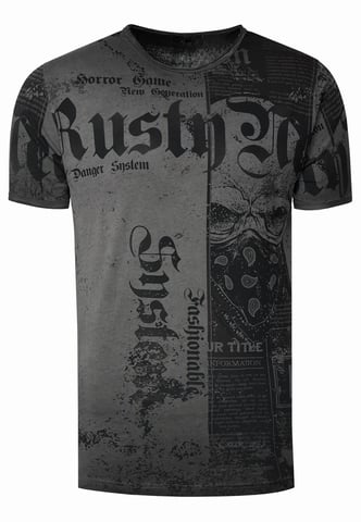 T-Shirt with American-Skull Westside Gang Banger Print