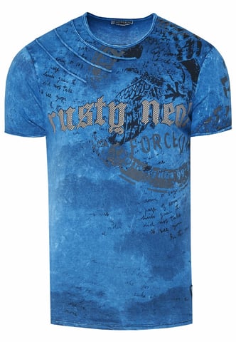washed t-shirt with eagle print