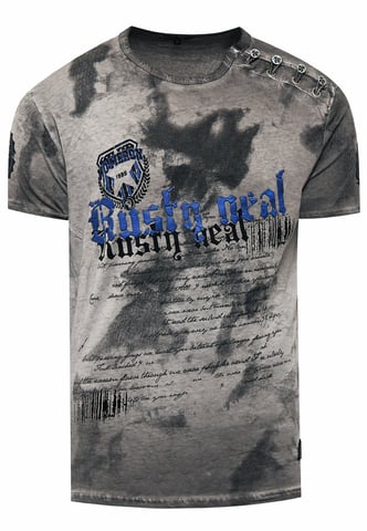 T-shirt Wash with logo print and button placket