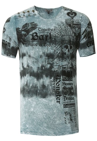 Color Tie Dye Batik T-Shirt with Front Print