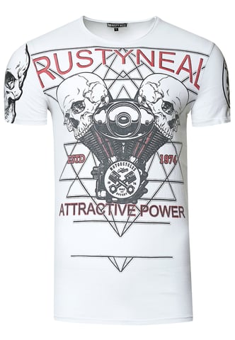 Rocker T-Shirt Light Washed with skull print