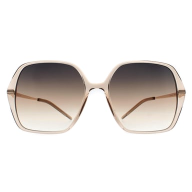 Hugo Boss Square Womens Transparant Beige Goud Grijs Bruin Gradiënt BOSS 1660/S