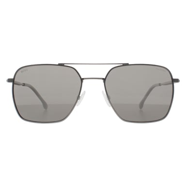 Hugo Boss Aviator Mens Matte Dark Ruthenium Grey Polarised BOSS 1414/S