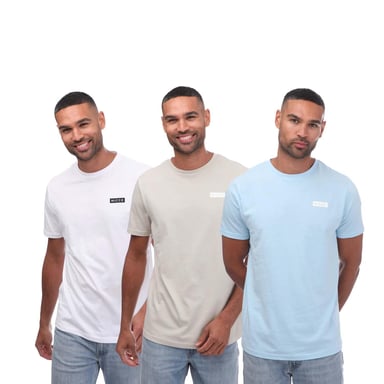 Nicce Mens Asuka T-Shirt (Pack of 3) (Multicoloured)