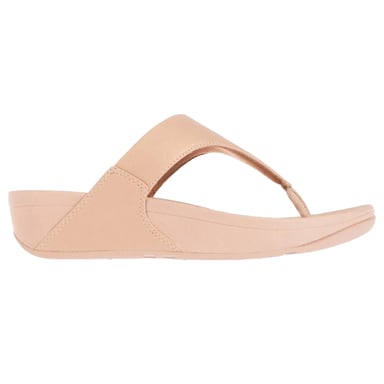 FitFlop Womens/Ladies Lulu Shimmer Toe Post Sandals (Beige)