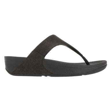FitFlop Womens/Ladies Lulu Shimmer Toe Post Sandals (Black)