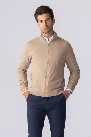 Pullover Vest met Rits - Zand