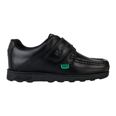 Kickers Jongens Fragma Lo Leren Riempjes Schoenen (Zwart)